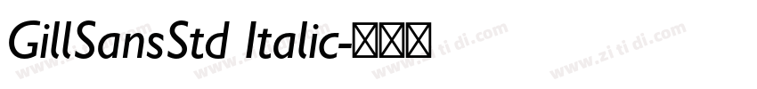 GillSansStd Italic字体转换